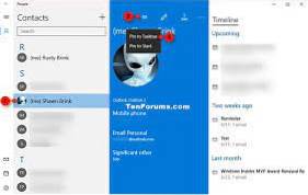Google-Kontakte an die Taskleiste anheften