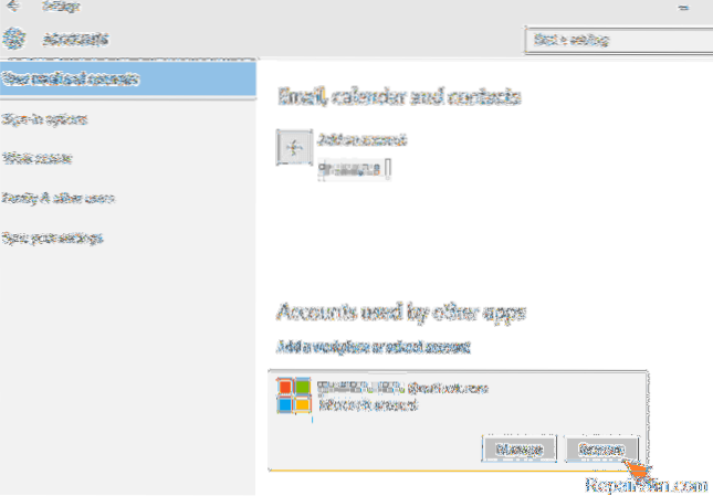 odebrat účet Microsoft ze systému Windows 10