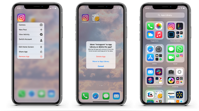 fjern nyligt tilføjede iOS 14