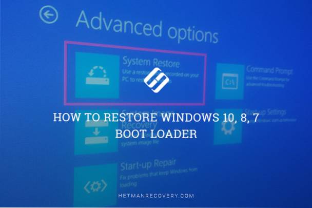 restore windows 10 bootloader