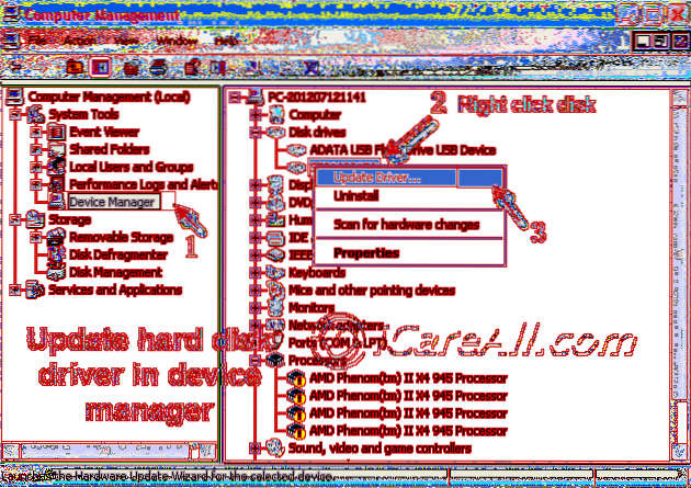 cardul SD nu apare Windows 7