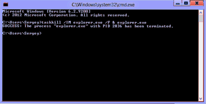 powłoka restartuje windows