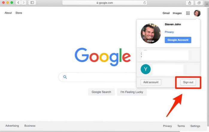 sign out google