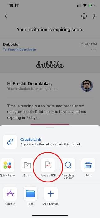 spark how to save email