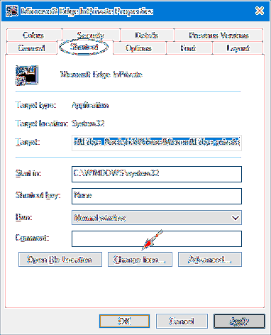 start edge v soukromém režimu zástupce