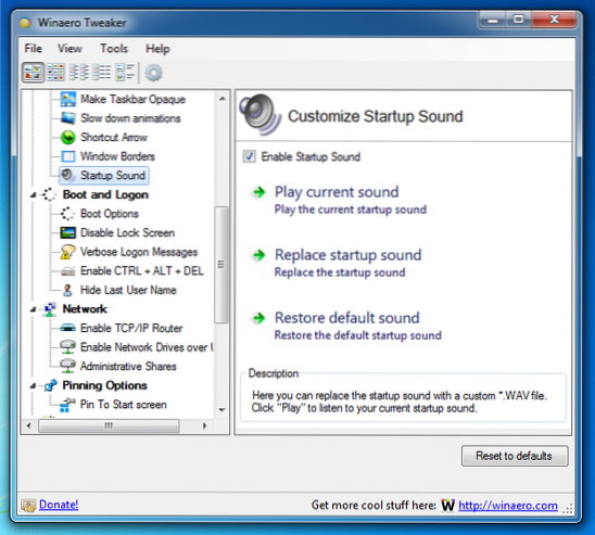 cambiador de sonido de inicio de windows 10