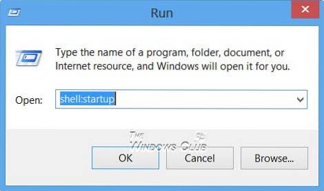 dossier de démarrage windows 10