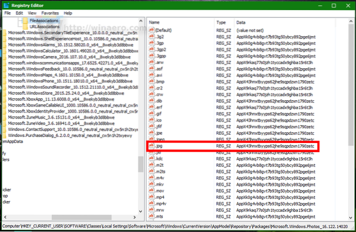 empêcher Windows 10 de réinitialiser les associations de fichiers