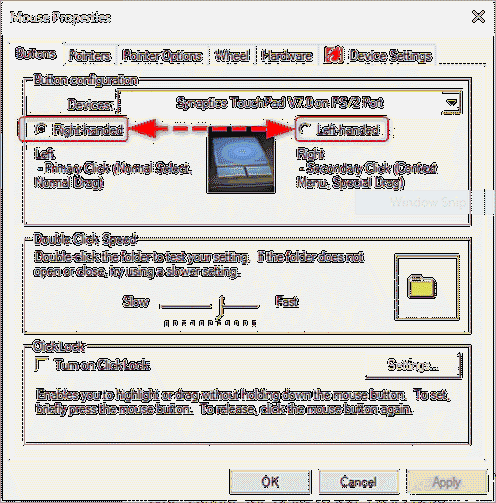 synaptics touchpad