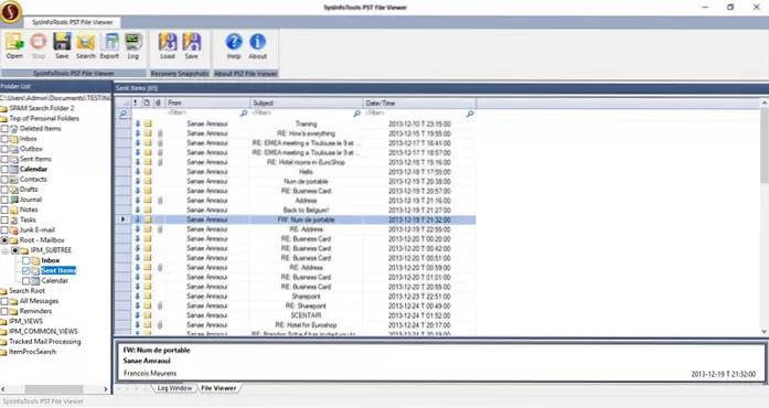 visualizador de arquivo pst sysinfotools