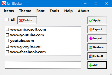 url blocker