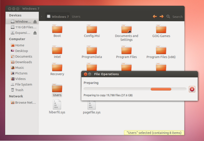 usar ubuntu para recuperar archivos de Windows