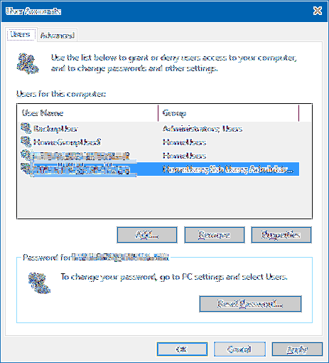 Benutzer muss einen Benutzernamen und ein Passwort eingeben, die Windows 10 fehlen