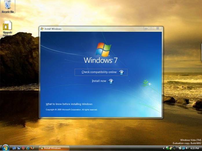 aktualizace vista na Windows 7