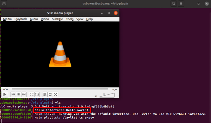 vlc plugin development