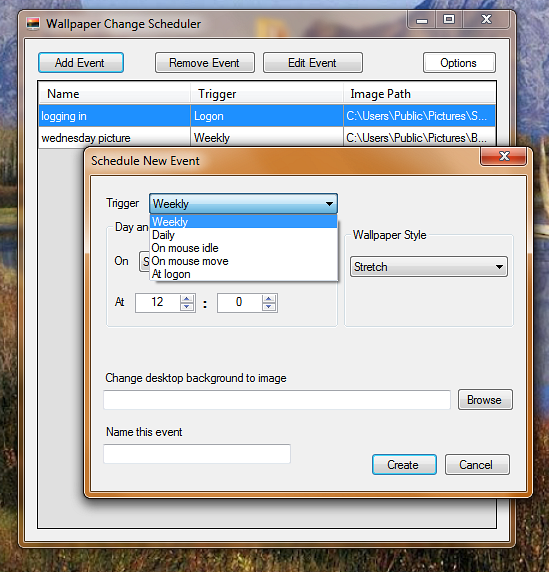 wallpaper change scheduler