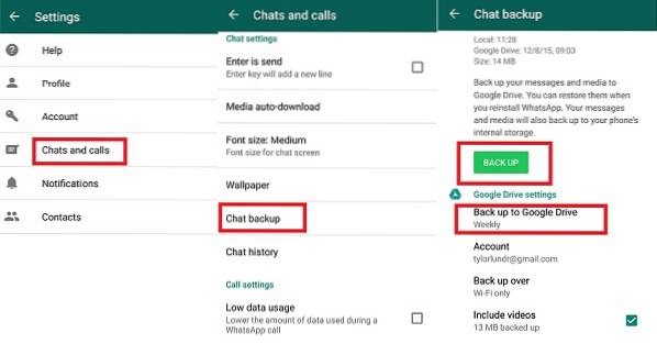 WhatsApp iPhone Backup auf Google Drive