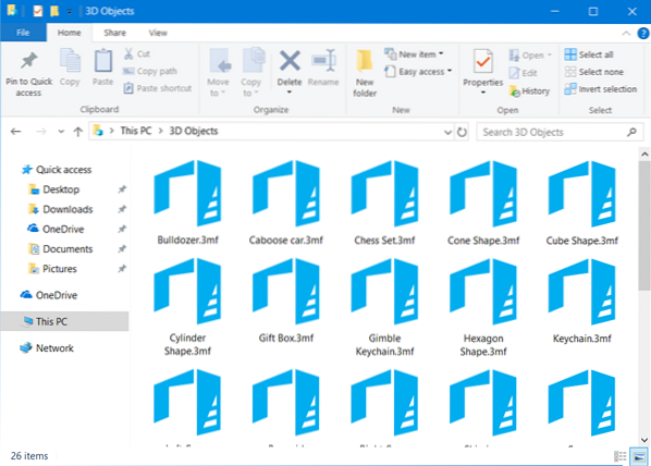 Windows 10 obiecte 3D