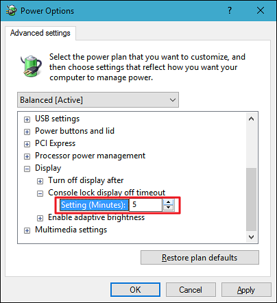 windows 10 automatisk lås tidsavbrudd