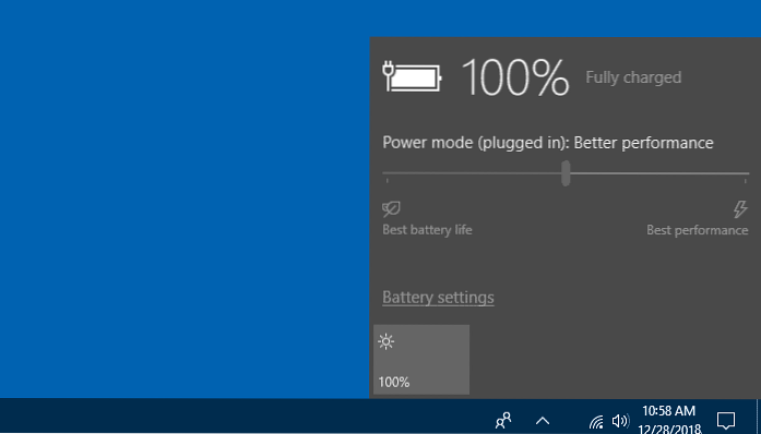 Windows 10 batteriikon