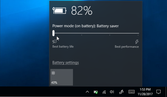 windows 10 batterisparer