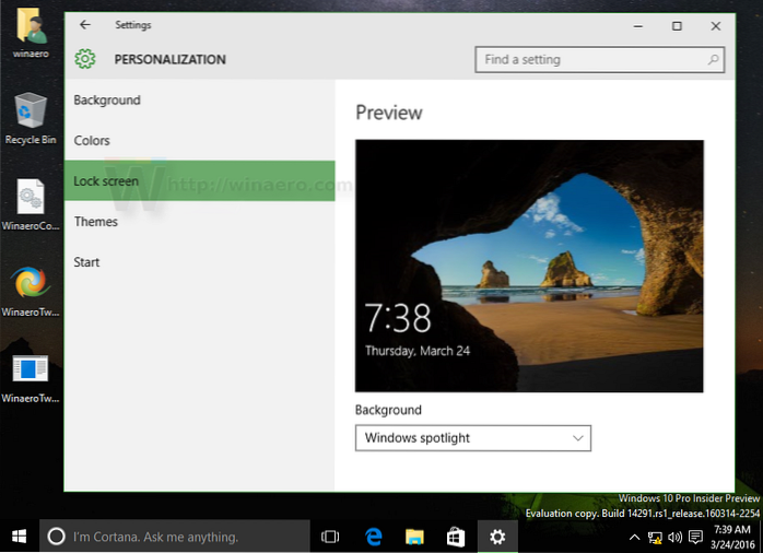 windows 10 ændre låseskærmbillede