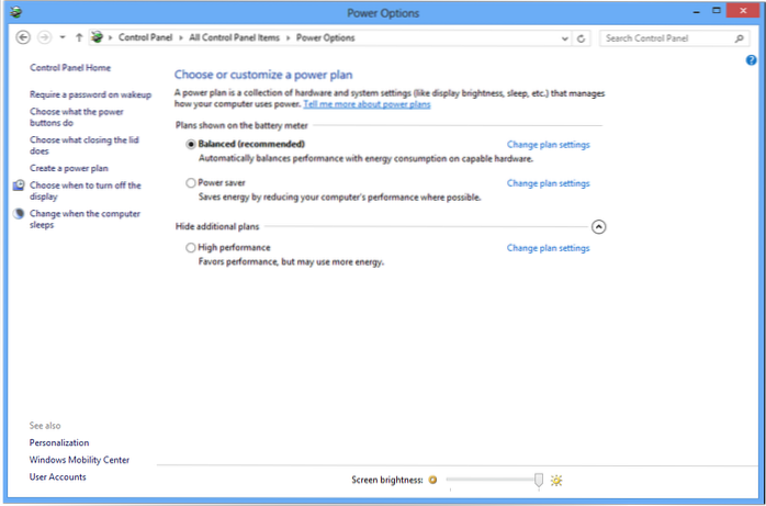 windows 10 change power plan
