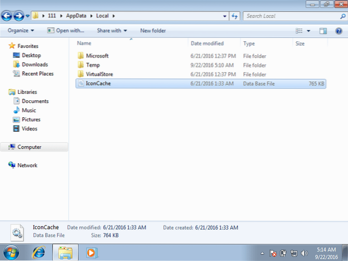 Windows 10 borrar caché de iconos