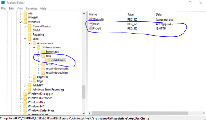 Windows 10 Standard-Browser-Registrierung