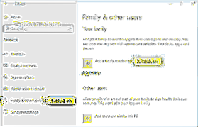 Windows 10 elimina l'account utente della famiglia