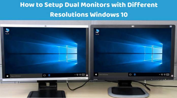 windows 10 resoluções diferentes em dois monitores