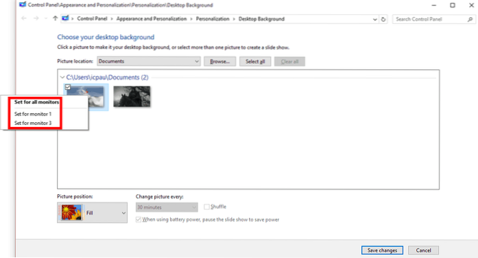 windows 10 verschillende wallpaper op elk bureaublad