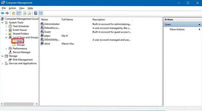 Windows 10 dezactivează utilizatorul
