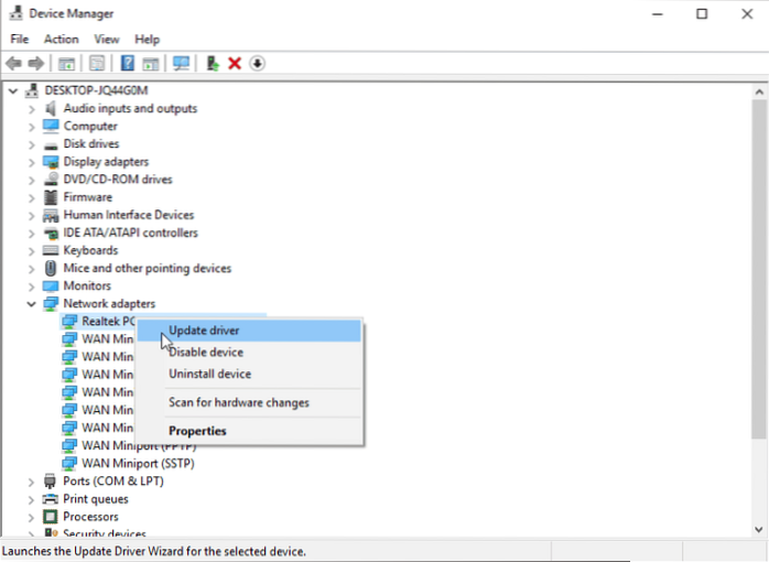 windows 10 não vê wi-fi