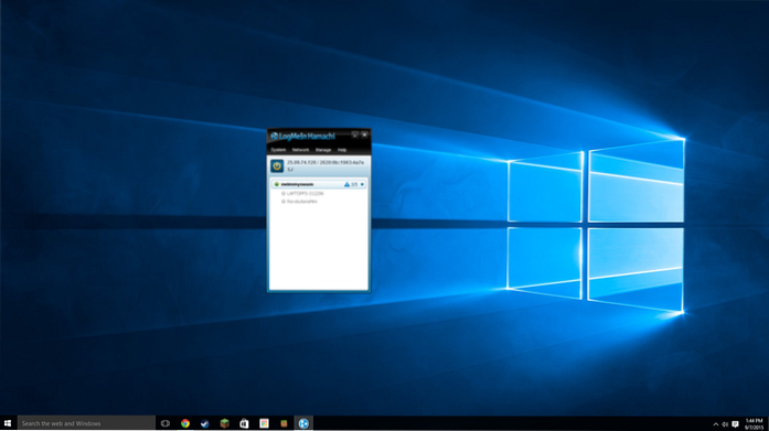 escritorio vacío de windows 10