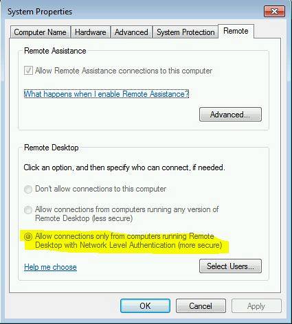 windows 10 aktiverer nla