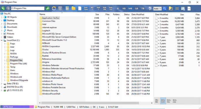windows 10 folder size