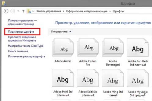 windows 10 skrifttyper