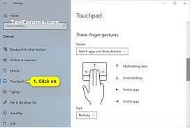 windows 10 gestures settings