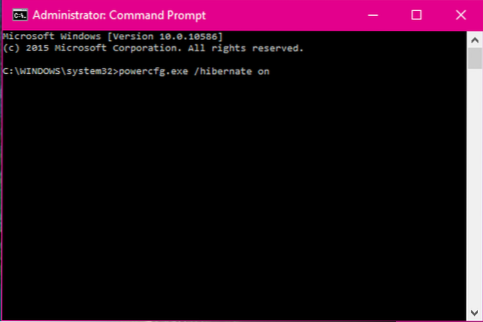 windows 10 hibernar cmd