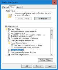 windows 10 skjuler tomme drev, der ikke fungerer