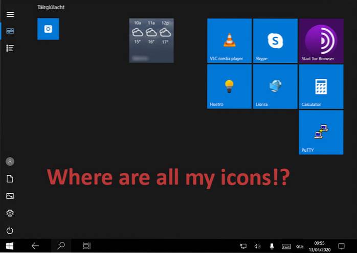 windows 10 ikoner mangler