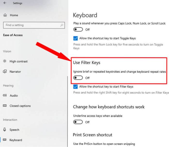 Windows 10 tangentbord fungerar inte