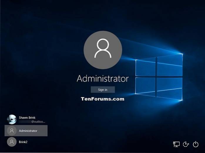Windows 10 Melden Sie sich als Administrator an