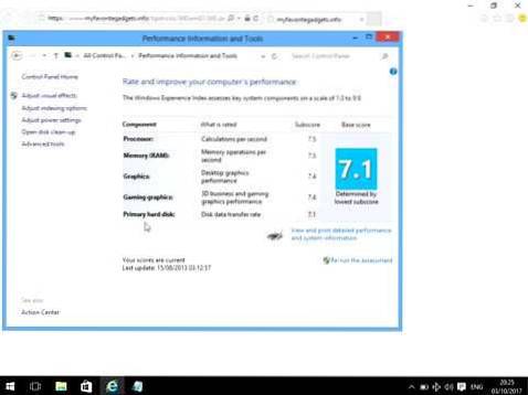 Windows 10 prestandaklassificering
