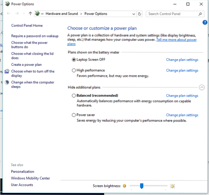 zástupce plánu Windows 10