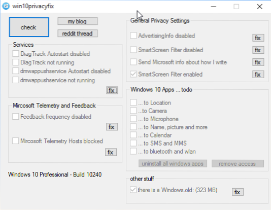 windows 10 personvern fixer