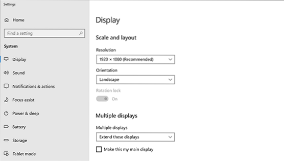 windows 10 second screen