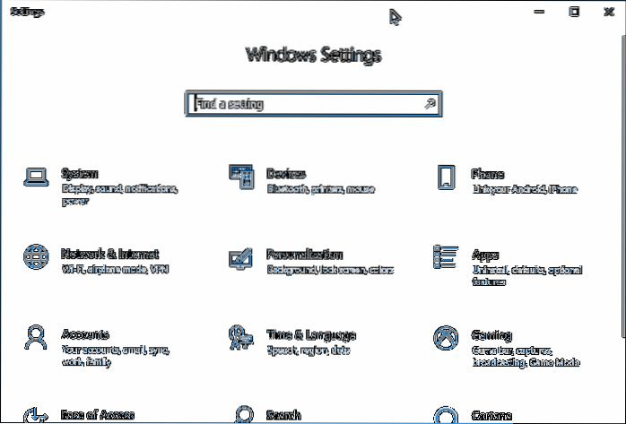 windows 10-indstillinger frosne