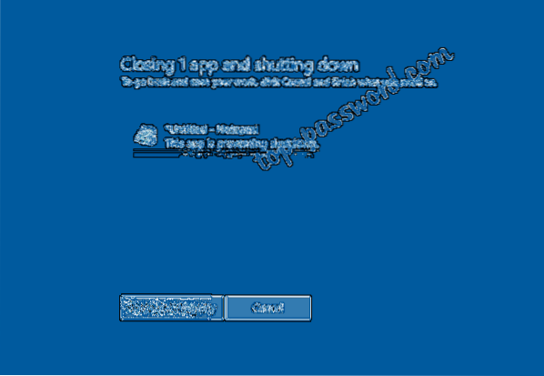 windows 10 shutdown force close
